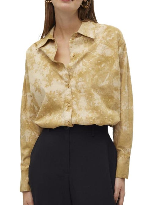 Chemise Camel Vero Moda Kristee para Mulher - Kiabi Chemise Camel Vero Moda Kristee para Mulher - Kiabi