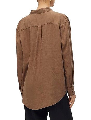 Chemise Castanha de Manga Comprida Vero Moda para Mulher