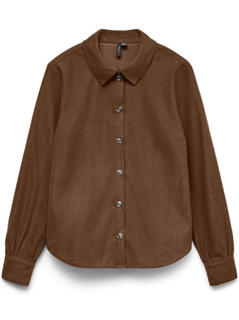 Chemise Castanha Vero Moda Callie para Mulher Castanho - Kiabi