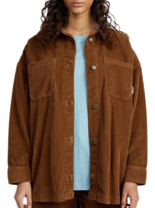 Chemise de Corduroy Castanha O'Neill para Mulher - Kiabi Chemise de Corduroy Castanha O'Neill para Mulher - Kiabi