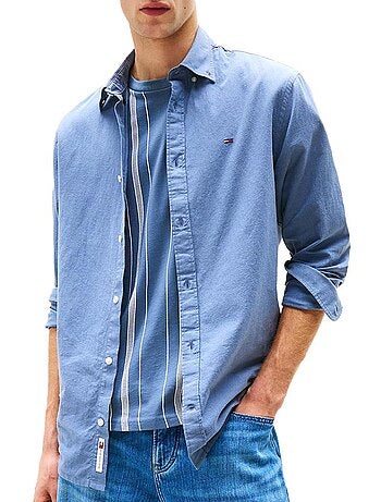 Chemise de Homem Tommy Hilfiger em Linho Azul Médio