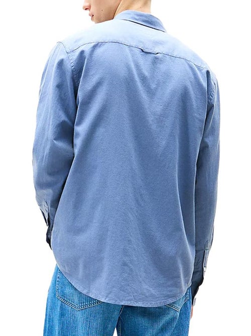 Chemise de Homem Tommy Hilfiger em Linho Azul Médio - Kiabi Chemise de Homem Tommy Hilfiger em Linho Azul Médio - Kiabi