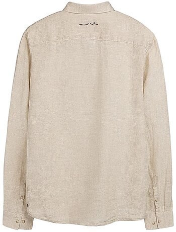 Chemise de Lin Bege Teddy Smith para Homem