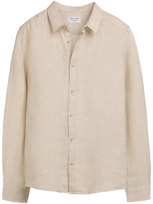 Chemise de Lin Bege Teddy Smith para Homem - Kiabi Chemise de Lin Bege Teddy Smith para Homem - Kiabi