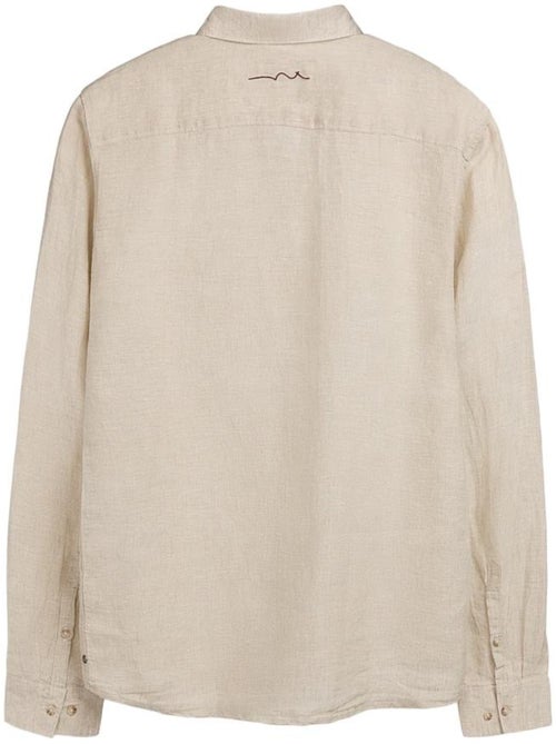 Chemise de Lin Bege Teddy Smith para Homem - Kiabi Chemise de Lin Bege Teddy Smith para Homem - Kiabi