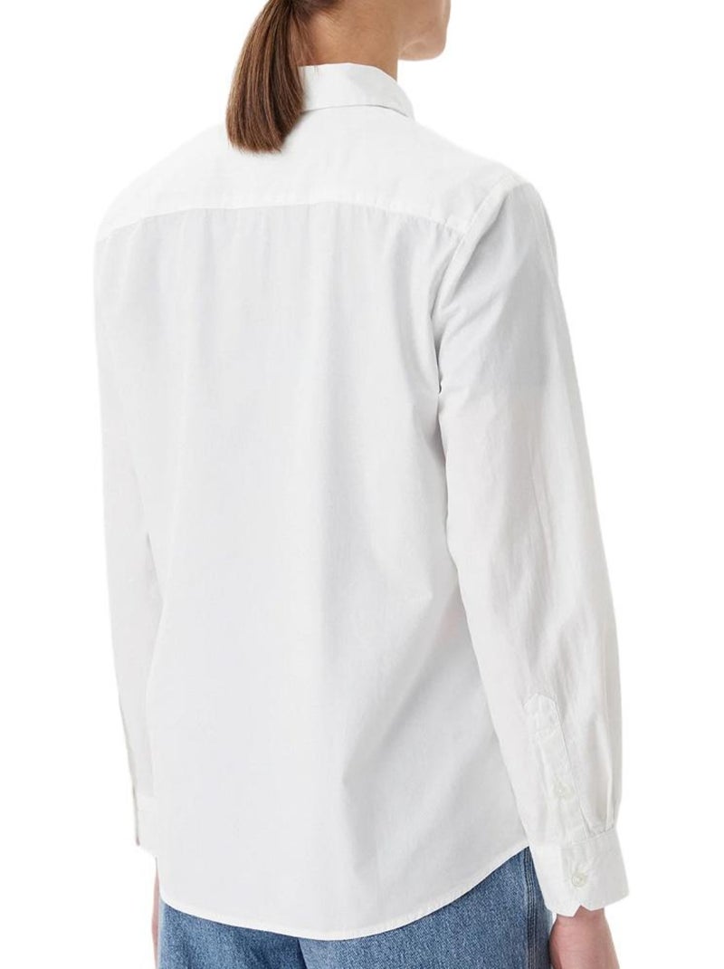 Chemise de Mulher Tommy Hilfiger com Riscas Finas Brancas Branco - Kiabi