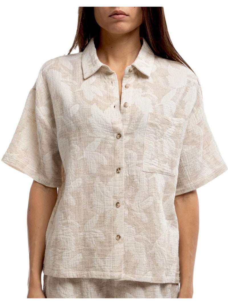 Chemise Floral Teddy Smith Bege/Branco Bege - Kiabi
