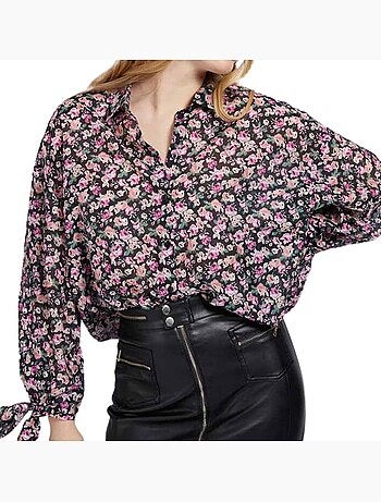 Chemise guess para mulher preta e rosa w1gh0jwcvf0