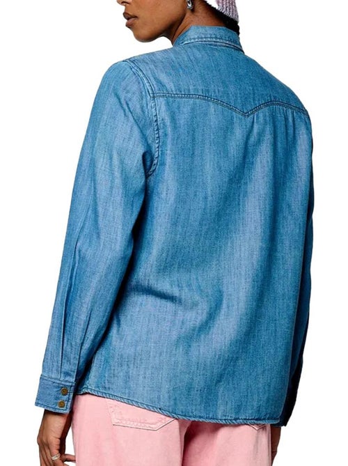 Chemise Kaporal BINEE de Manga Comprida Azul para Mulher - Kiabi Chemise Kaporal BINEE de Manga Comprida Azul para Mulher - Kiabi