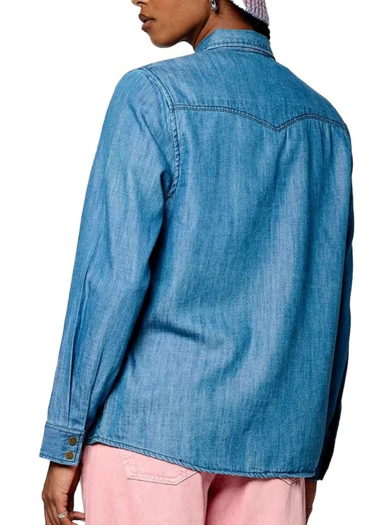 Chemise Kaporal BINEE de Manga Comprida Azul para Mulher Azul - Kiabi