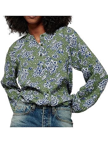 Chemise Kaporal Caqui Verde/Azul para Mulher