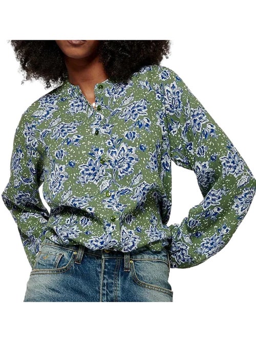 Chemise Kaporal Caqui Verde/Azul para Mulher - Kiabi Chemise Kaporal Caqui Verde/Azul para Mulher - Kiabi