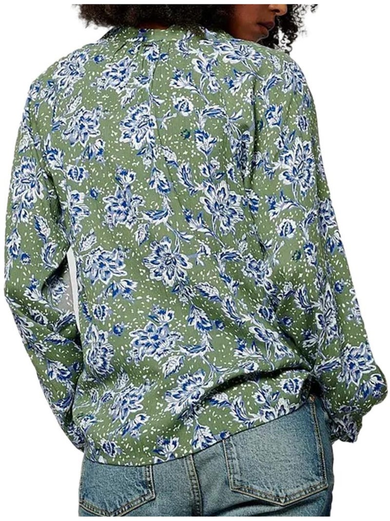 Chemise Kaporal Caqui Verde/Azul para Mulher Verde - Kiabi