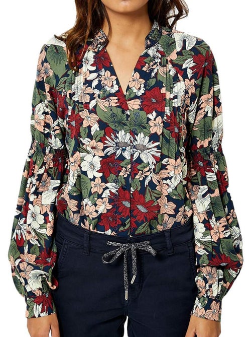 Chemise kaporal glue para mulher com padrões pretos - Kiabi Chemise kaporal glue para mulher com padrões pretos - Kiabi