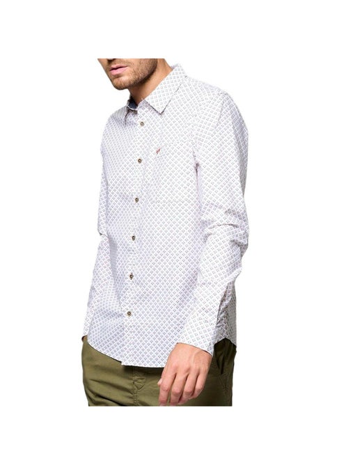 Chemise Kaporal KALU para Homem Branca e Azul Marinho - Kiabi Chemise Kaporal KALU para Homem Branca e Azul Marinho - Kiabi