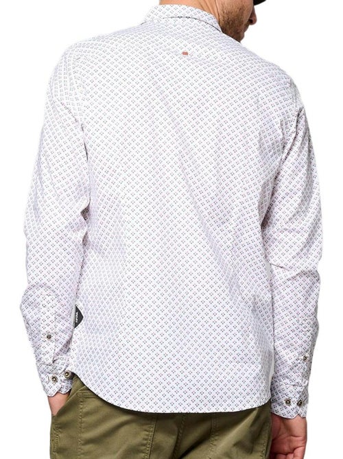 Chemise Kaporal KALU para Homem Branca e Azul Marinho - Kiabi Chemise Kaporal KALU para Homem Branca e Azul Marinho - Kiabi