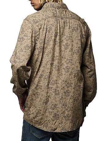 Chemise Kaporal KEBU para Homem com Padrões Castanhos