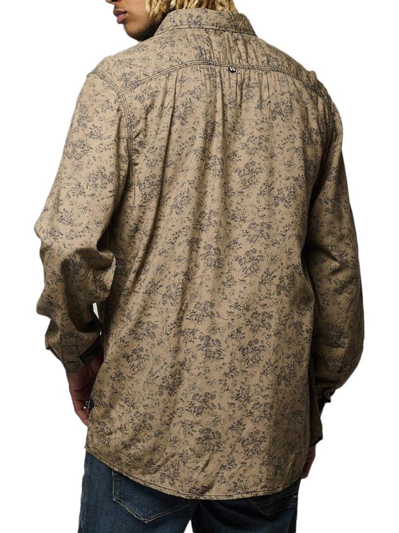 Chemise Kaporal KEBU para Homem com Padrões Castanhos Castanho-capuccino - Kiabi