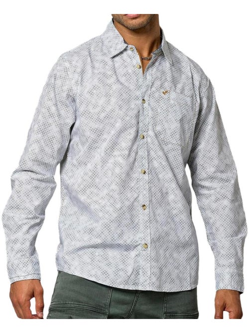 Chemise Kaporal KROF para Homem Branco/Azul-Marinho - Kiabi Chemise Kaporal KROF para Homem Branco/Azul-Marinho - Kiabi