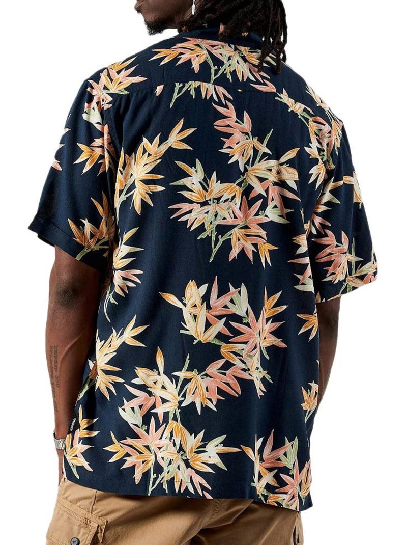 Chemise Kaporal Royale de Manga Curta Azul-Marinho/Laranja para Homem Azul-marinho - Kiabi