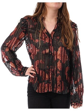 Chemise Kaporal SEVEN para Mulher em Preto e Vermelho