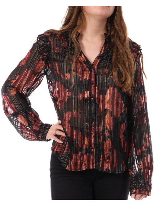 Chemise Kaporal SEVEN para Mulher em Preto e Vermelho - Kiabi