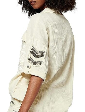 Chemise Kaporal SLOW para Mulher, Cor Cru