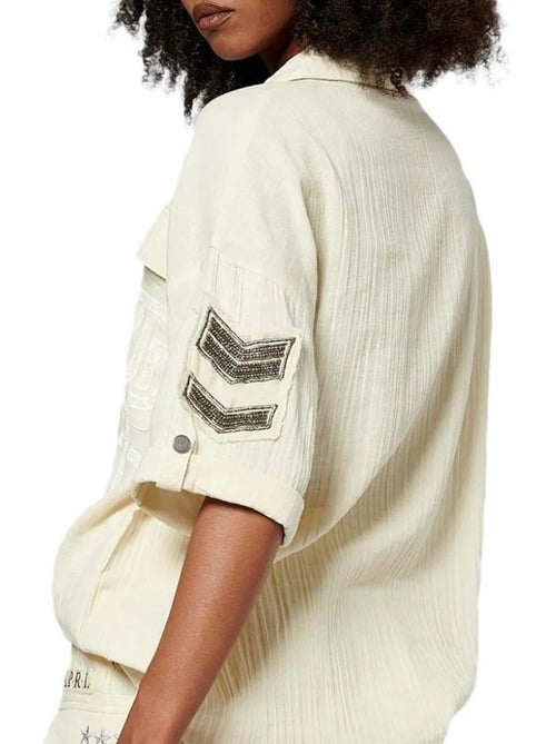 Chemise kaporal slow para mulher, cor cru - Kiabi Chemise kaporal slow para mulher, cor cru - Kiabi