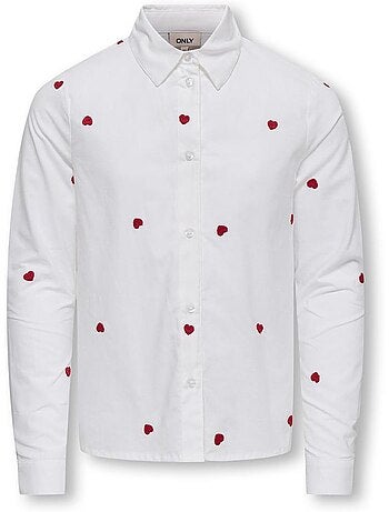 Chemise Koglina para Menina Kids ONLY Branca/Vermelha