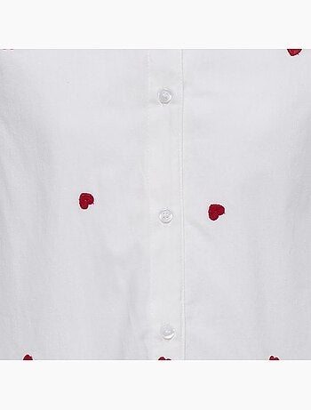 Chemise Koglina para Menina Kids ONLY Branca/Vermelha