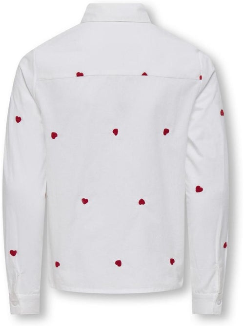 Chemise Koglina para Menina Kids ONLY Branca/Vermelha - Kiabi Chemise Koglina para Menina Kids ONLY Branca/Vermelha - Kiabi
