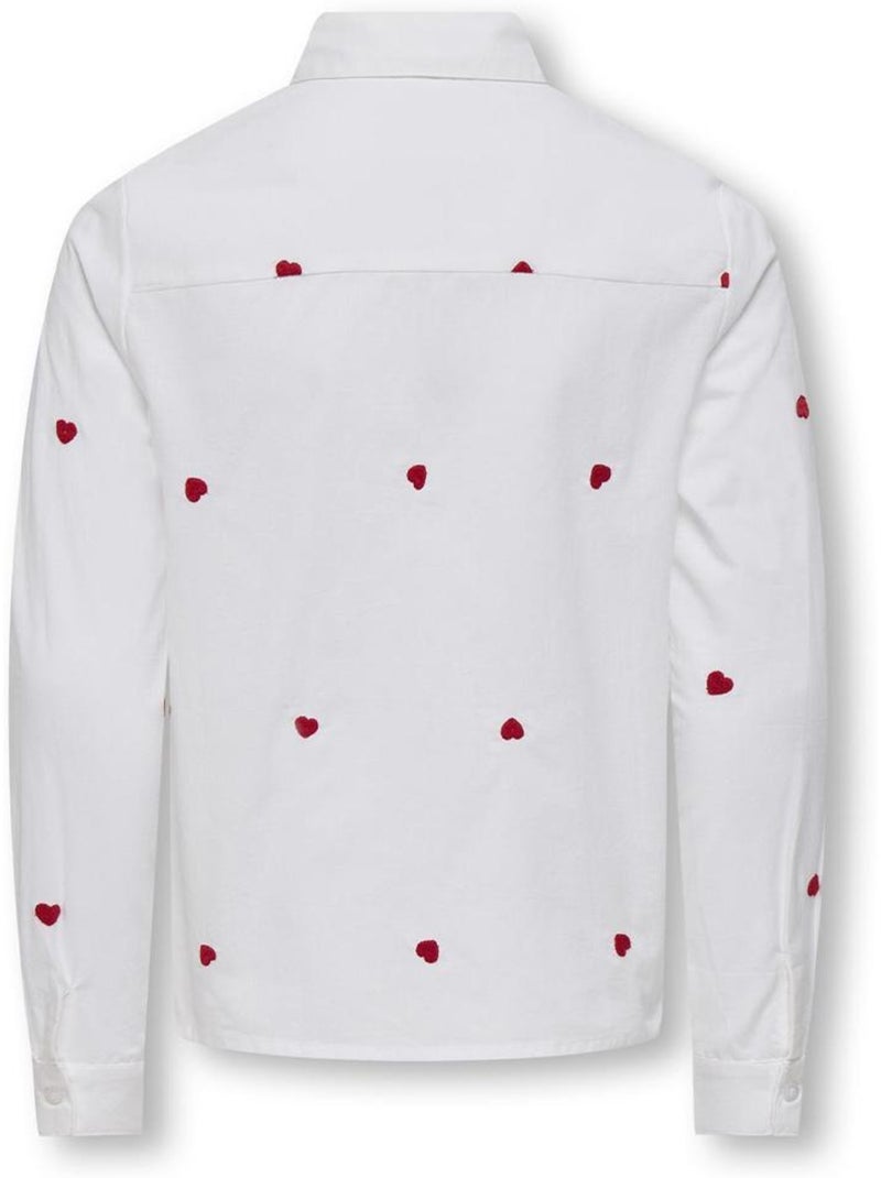 Chemise Koglina para Menina Kids ONLY Branca/Vermelha Ecru - Kiabi