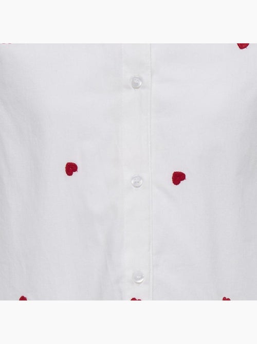 Chemise Koglina para Menina Kids ONLY Branca/Vermelha - Kiabi Chemise Koglina para Menina Kids ONLY Branca/Vermelha - Kiabi