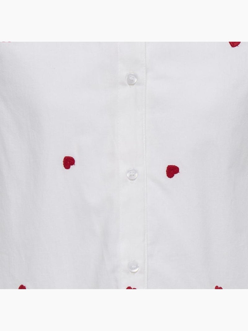 Chemise Koglina para Menina Kids ONLY Branca/Vermelha Ecru - Kiabi