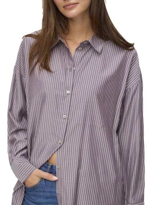 Chemise Mauve Vero Moda Nora para Mulher - Kiabi Chemise Mauve Vero Moda Nora para Mulher - Kiabi