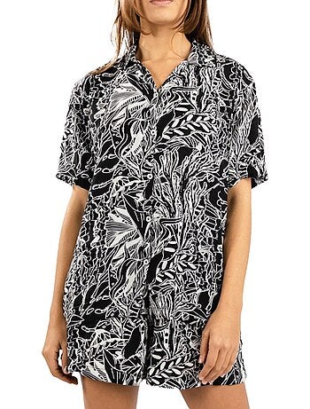Chemise O'Neill Ocean Turquesa e Preta para Mulher
