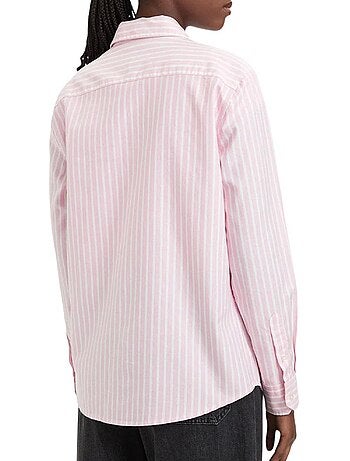Chemise oxford riscas azul tommy hilfiger mulher