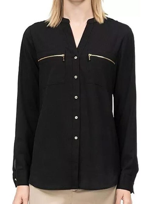 Chemise preta calvin klein jeans para mulher m3va9598 - Kiabi