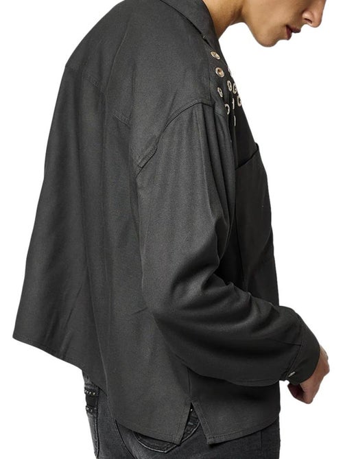 Chemise preta kaporal mida para mulher - Kiabi