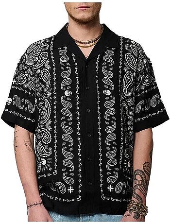 Chemise Preta Masculina Kaporal TEXAS