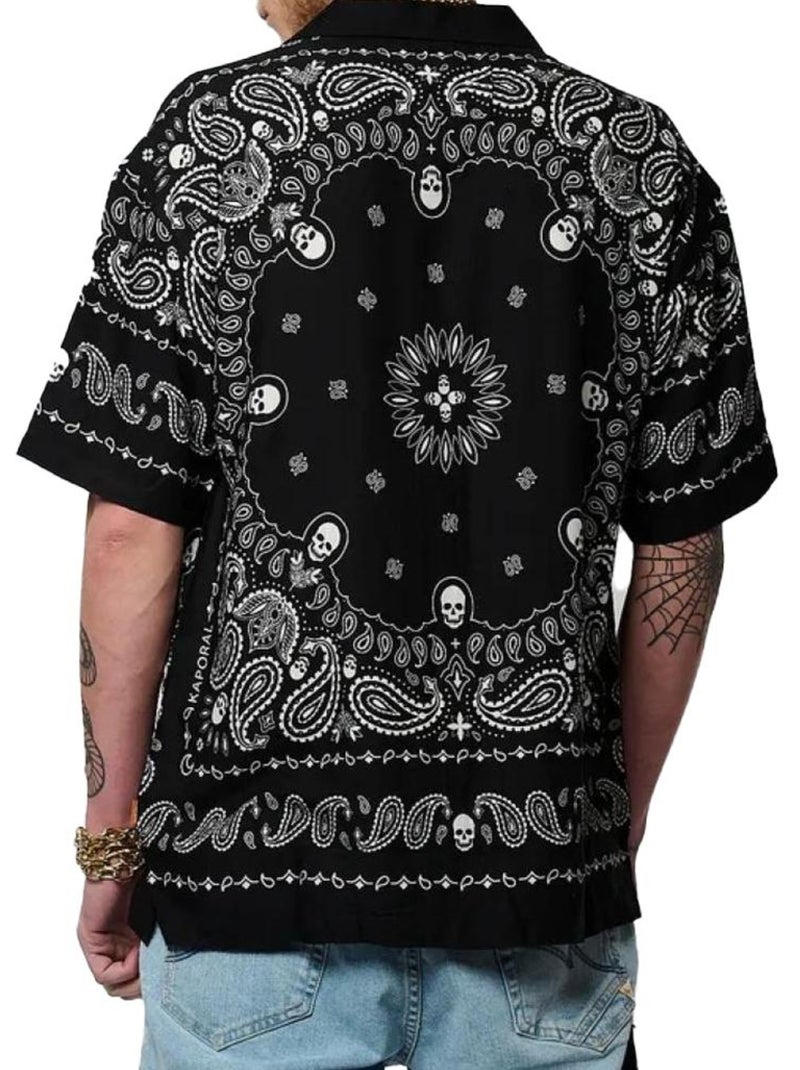 Chemise Preta Masculina Kaporal TEXAS Preto - Kiabi