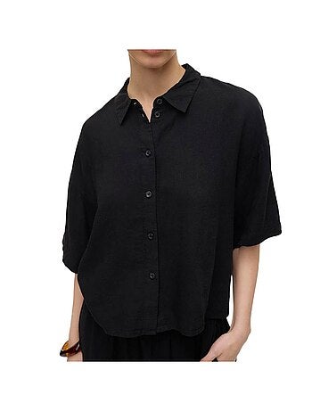 Chemise Preta Vero Moda Linn para Mulher