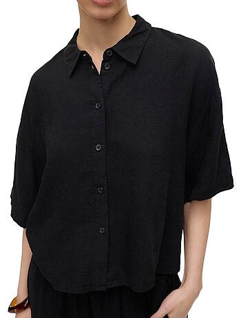 Chemise Preta Vero Moda Linn para Mulher