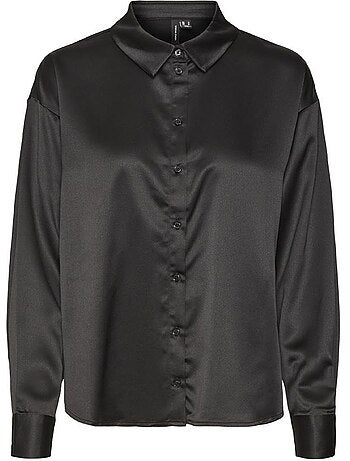 Chemise Preta Vero Moda Merle para Mulher