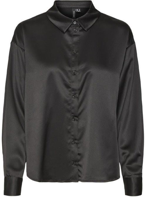 Chemise Preta Vero Moda Merle para Mulher - Kiabi Chemise Preta Vero Moda Merle para Mulher - Kiabi