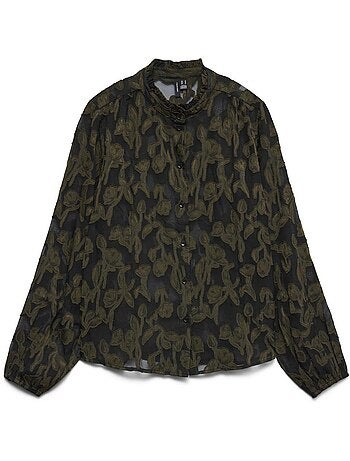 Chemise Preta Vero Moda Victoria para Mulher
