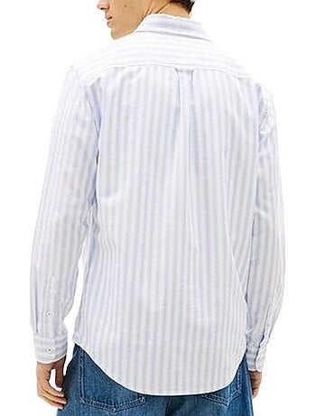 Chemise tommy hilfiger de homem azul/beige com riscas