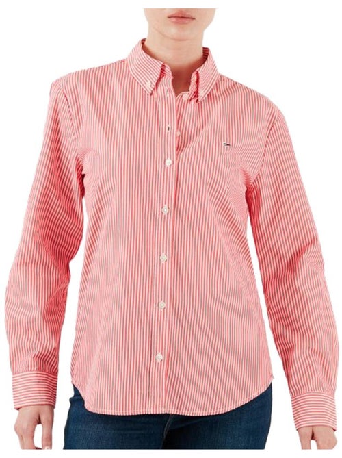 Chemise Tommy Hilfiger de Mulher com Riscas Finas Vermelhas - Kiabi Chemise Tommy Hilfiger de Mulher com Riscas Finas Vermelhas - Kiabi