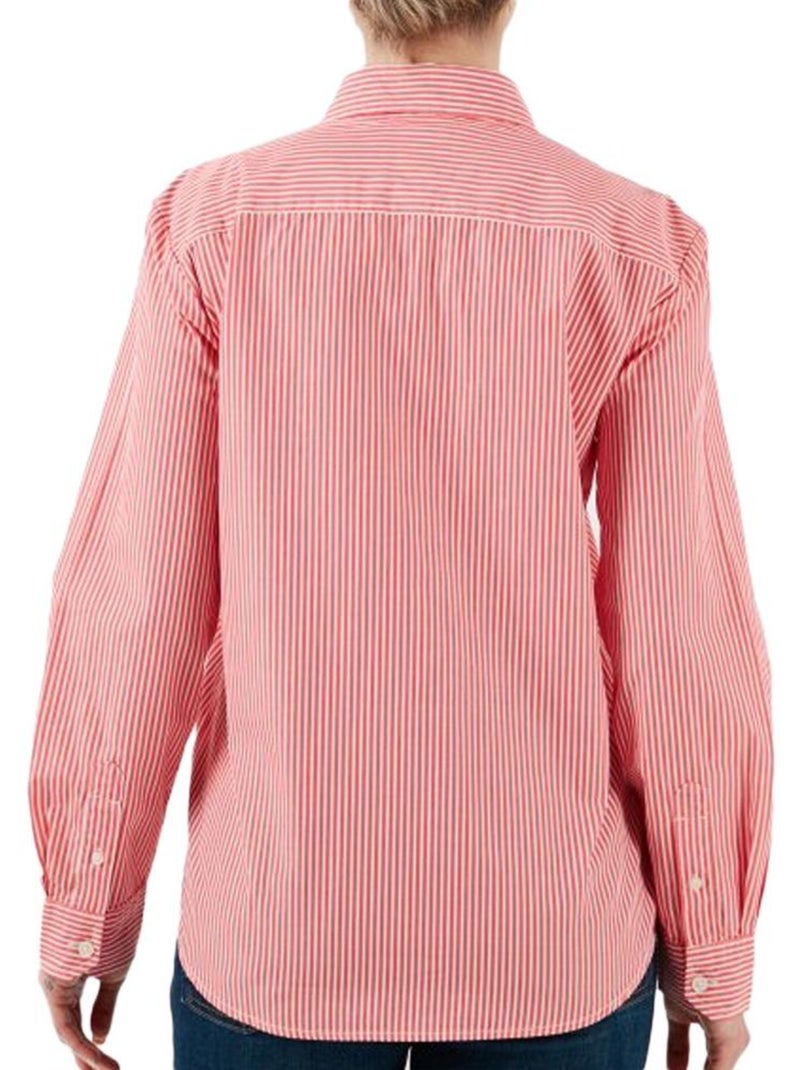 Chemise Tommy Hilfiger de Mulher com Riscas Finas Vermelhas Vermelho - Kiabi
