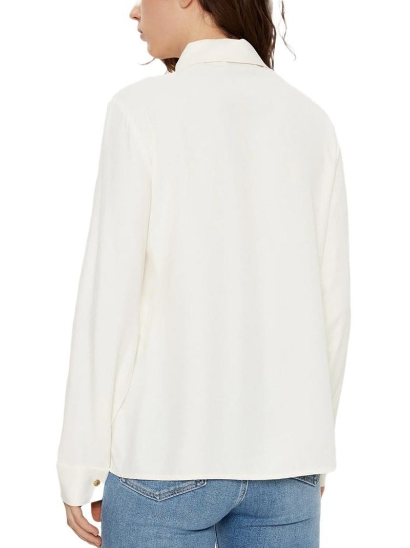 Chemise Tommy Hilfiger de Viscose Macia para Mulher Ecru - Kiabi